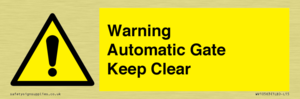 Warning Automatic Gate Keep Clear